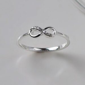 【低調小奢華】S925純銀戒指 鑲鑽無限銀戒∞-Betty小舖🧸